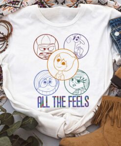 Disney Pixar Inside Out All Characters The Feels Group Shot Shirt, Magic Kingdom Unisex T-shirt Family Birthday Gift Adult Kid Toddler Tee