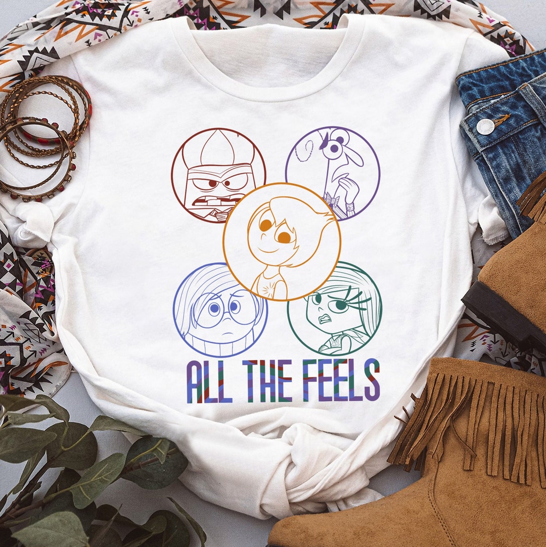 Disney Pixar Inside Out All Characters The Feels Group Shot Shirt, Magic Kingdom Unisex T-shirt Family Birthday Gift Adult Kid Toddler Tee