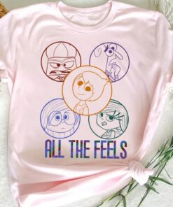 Disney Pixar Inside Out All Characters The Feels Group Shot Shirt, Magic Kingdom Unisex T-shirt Family Birthday Gift Adult Kid Toddler Tee