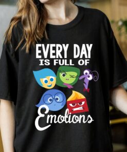 Disney Pixar Inside Out Every Day Emotions T-Shirt, Joy Disgust Fear Sadness Anger Face Shirt, Disneyland Shirt Unisex T-shirt