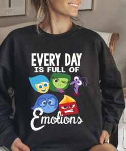 Disney Pixar Inside Out Every Day Emotions T-Shirt, Joy Disgust Fear Sadness Anger Face Shirt, Disneyland Shirt Unisex T-shirt