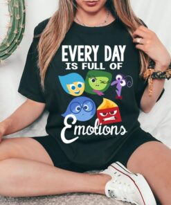 Disney Pixar Inside Out Every Day Emotions T-Shirt, Joy Disgust Fear Sadness Anger Face Shirt, Disneyland Shirt Unisex T-shirt