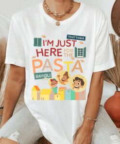Disney Pixar Luca I'm Just Here For The Pasta Shirt, Disneyland Vacation Trip, Unisex T-shirt Family Birthday Gift Adult Kid Toddler Tee
