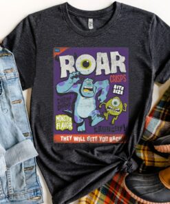 Disney Pixar Monsters Inc Halloween Roar Crisps Shirt, Mike, James, Unisex T-shirt Family Birthday Gift Adult Kid Toddler Comfort Colors Tee