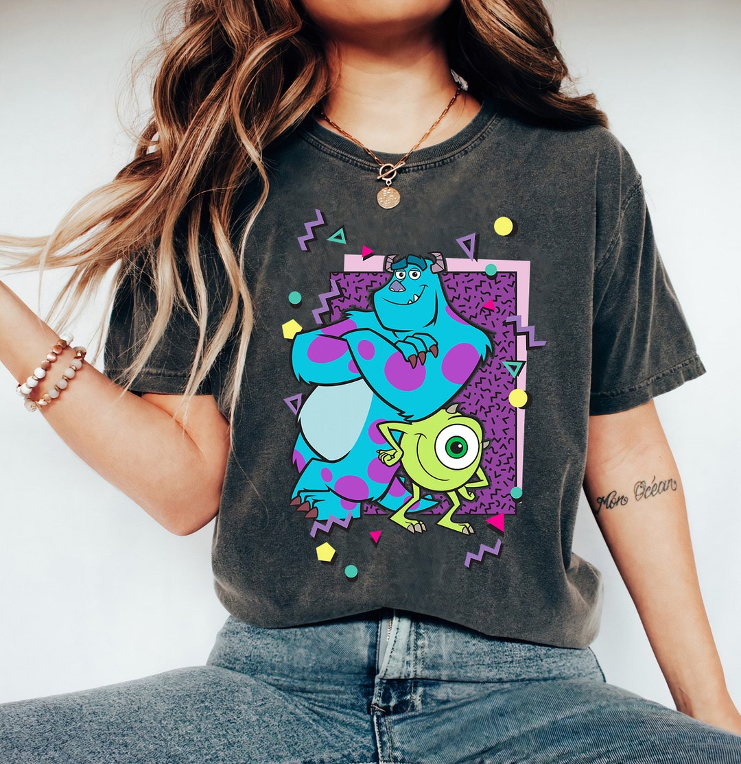 Disney Pixar Monsters Inc. Mike And Sully 90's Style T-Shirt Disneyland Family Vacation Gift Unisex T-shirt Hoodie Sweatshirt Kid Shirt