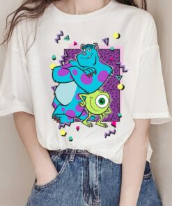 Disney Pixar Monsters Inc. Mike And Sully 90's Style T-Shirt Disneyland Family Vacation Gift Unisex T-shirt Hoodie Sweatshirt Kid Shirt