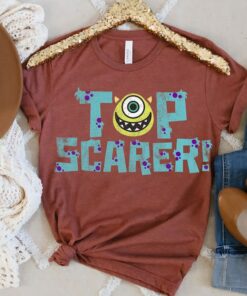 Disney Pixar Monsters Inc. Mike Wazowski Top Scarer T-Shirt, Disneyland Family Trip Vacation Gift Unisex Adult T-shirt Kid Shirt