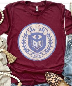 Disney Pixar Monsters University Distressed School Logo Shirt, Mike Wazowski Tee, Unisex T-shirt Family Birthday Gift Adult Kid Toddler Tee