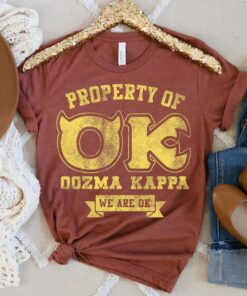 Disney Pixar Monsters University Property Of OK Logo T-Shirt, Disneyland Family Trip Vacation Gift Unisex Adult T-shirt Kid Shirt