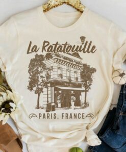 Disney Pixar Ratatouille Paris Shirt, France Vintage Restaurant T-Shirt, Disneyland Family Trip Vacation Gift Unisex T-shirt Kid Shirt