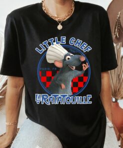 Disney Pixar Ratatouille Remy Little Chef Graphic T-Shirt, Disneyland Holiday Vacation Trip Gift Matching Tee Unisex Adult T-shirt Kid Shirt