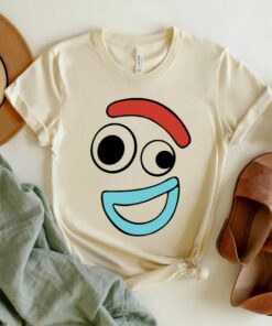 Disney Pixar Toy Story 4 Forky Large Happy Face T-Shirt, Magic Kingdom, Disneyland Family Trip Vacation Gift Unisex T-shirt Kid