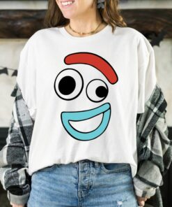 Disney Pixar Toy Story 4 Forky Large Happy Face T-Shirt, Magic Kingdom, Disneyland Family Trip Vacation Gift Unisex T-shirt Kid