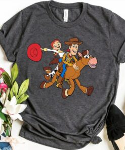 Disney Pixar Toy Story 4 Woody's Roundup Gang T-Shirt, Woody Portrait Shirt, Disneyland Holiday Vacation Gift Unisex Adult T-shirt Kid Shirt