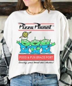 Disney Pixar Toy Story Aliens Pizza Planet Pastel Logo T-Shirt Disneyland Vacation Holiday Trip Unisex T-shirt Hoodie Sweatshirt