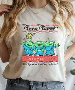 Disney Pixar Toy Story Aliens Pizza Planet Pastel Logo T-Shirt Disneyland Vacation Holiday Trip Unisex T-shirt Hoodie Sweatshirt