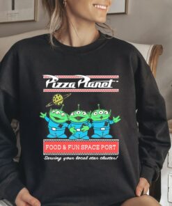 Disney Pixar Toy Story Aliens Pizza Planet Pastel Logo T-Shirt Disneyland Vacation Holiday Trip Unisex T-shirt Hoodie Sweatshirt