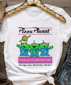 Disney Pixar Toy Story Aliens Pizza Planet Pastel Logo Unisex T-shirt Birthday Shirt Gift For Men Women Kid Hoodie Sweatshirt Toddler Shirt