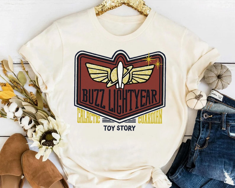 Disney Pixar Toy Story Buzz Lightyear Badge Shirt, Magic Kingdom Holiday Trip Unisex T-shirt Family Birthday Gift Adult Kid Toddler Tee