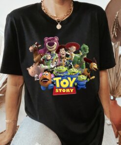 Disney Pixar Toy Story Buzz Woody Jessie Running T-Shirt, Matching Tee Disneyland Holiday Vacation Trip Gift Unisex Adult T-shirt Kid Shirt