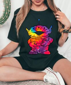 Disney Pixar Toy Story Tie-Dye Alien Portrait T-Shirt, Toy Story Aliens Shirt, Disneyland Vacation Trip Gift Unisex Adult T-shirt Kid Shirt