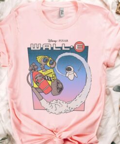 Disney Pixar Wall-E Fly Eve Retro Distressed T-Shirt, Disneyland Vacation Holiday, Unisex T-shirt Family Birthday Gift Adult Kid Toddler Tee