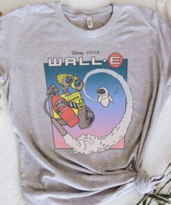 Disney Pixar Wall-E Fly Eve Retro Distressed T-Shirt, Disneyland Vacation Holiday, Unisex T-shirt Family Birthday Gift Adult Kid Toddler Tee
