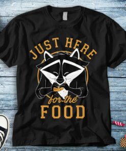 Disney Pocahontas Meeko Just Here For The Food Portrait T-Shirt Unisex Adult T-shirt Kid Shirt Long Sleeve Hoodie Sweatshirt