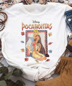 Disney Pocahontas and Captain Classic Movie Shirt, Magic Kingdom Holiday Trip Unisex T-shirt Family Birthday Gift Adult Kid Toddler Tee