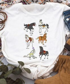 Disney Princess Horses T-Shirt Photo Unisex Adult T-shirt Kid shirt Gift for Birthday Hoodie Toddler Tee Disneyland Vacation