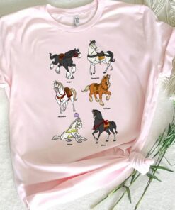 Disney Princess Horses T-Shirt Photo Unisex Adult T-shirt Kid shirt Gift for Birthday Hoodie Toddler Tee Disneyland Vacation