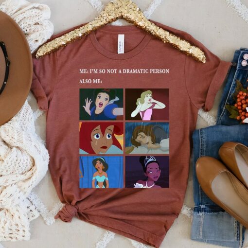 Disney Princess Not Dramatic Meme Panel T-Shirt, Disney Trip Tee, Disneyland Vacation Gift, Disney World Tee Unisex Adult T-shirt Kid Shirt