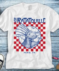 Disney Ratatouille Remy Paris Checkerboard T-Shirt Unisex Adult T-shirt Kid Shirt Long Sleeve Hoodie Sweatshirt