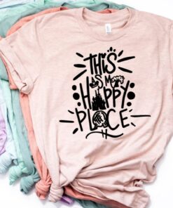 Disney Shirt, This is My Happy Place, Women's Disney Shirt, Disney World Shirt, Disney Parks Shirt, Disney Shirts for Women Gift For Men Women Kid Hoodie Sweatshirt Toddler Shirt