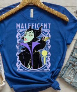 Disney Sleeping Beauty Maleficent Old School Poster T-Shirt, Magic Kingdom, Disneyland Family Trip Vacation 2022 Gift Unisex T-shirt Kid