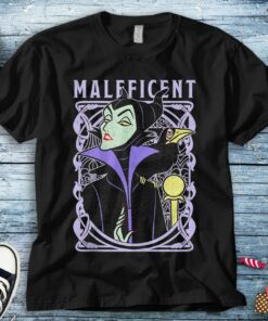 Disney Sleeping Beauty Maleficent Old School Poster Unisex Tee Adult T-shirt Kid Shirt Long Sleeve Hoodie Sweatshirt Women's Tank