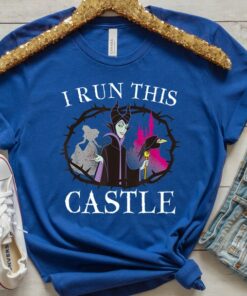 Disney Sleeping Beauty Maleficent Runs This Castle Shirt, Magic Kingdom, Disneyland Family Trip Vacation 2022 Gift Shirt Unisex T-shirt Kid
