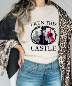 Disney Sleeping Beauty Maleficent Runs This Castle Shirt, Magic Kingdom, Disneyland Family Trip Vacation 2022 Gift Shirt Unisex T-shirt Kid
