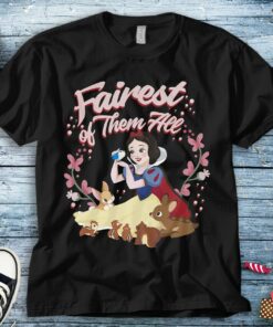 Disney Snow White Fairest Floral Wreath Graphic T-Shirt Unisex Adult T-shirt Kid Shirt Long Sleeve Hoodie Sweatshirt Women's Tank