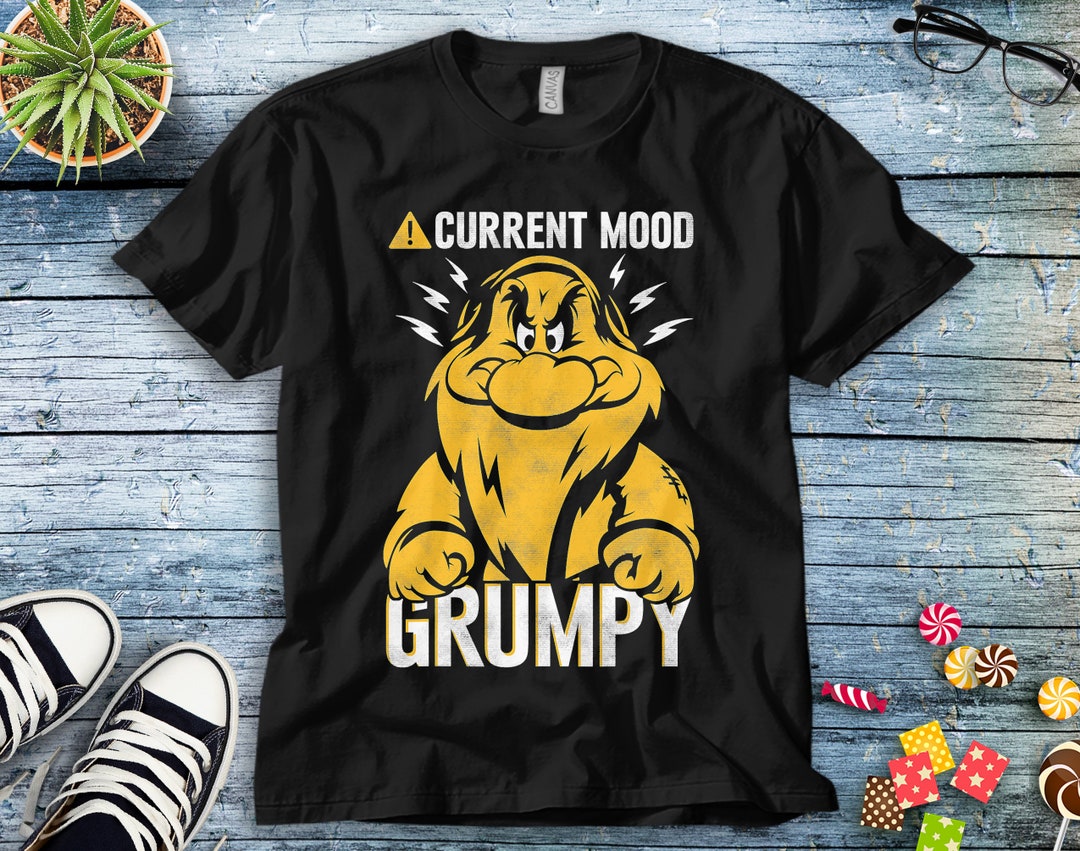 Disney Snow White Grumpy Mood Graphic T-Shirt Unisex Adult T-shirt Kid Shirt Long Sleeve Hoodie Sweatshirt Women's Tank