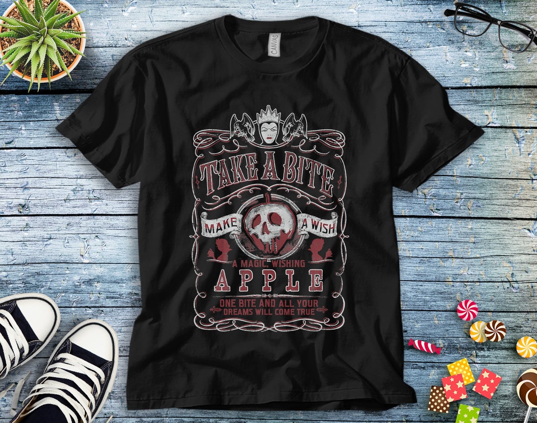 Disney Snow White Take A Bite Vintage Poster Graphic Unisex Tee Adult T-shirt Kid Shirt Long Sleeve Hoodie Sweatshirt Women's Tank