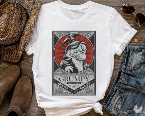 Disney Snow White and the Seven Dwarfs Grumpy Grumpster Dwarf Shirt, Magic Kingdom Unisex T-shirt Family Birthday Gift Adult Kid Toddler Tee