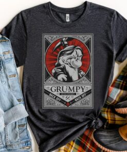 Disney Snow White and the Seven Dwarfs Grumpy Grumpster Dwarf Shirt, Magic Kingdom Unisex T-shirt Family Birthday Gift Adult Kid Toddler Tee