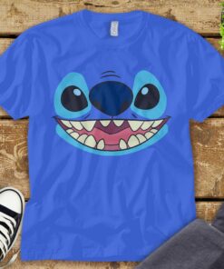 Disney Stitch Smiling Lilo & Stitch Big Face Stitch T-Shirt Unisex Tee Adult T-shirt Kid Shirt Long Sleeve Hoodie Sweatshirt Women's Tank