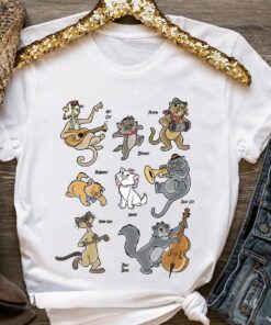 Disney The Aristocats All The Cats T-shirt Unisex Adult T-shirt Kid shirt Gift for Birthday Hoodie Toddler Tee Disneyland Vacation