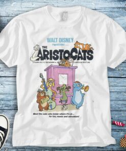 Disney The Aristocats Cats Playing Piano T-Shirt Unisex Tee Adult T-shirt Kid Shirt Long Sleeve Hoodie Sweatshirt Women's Tank