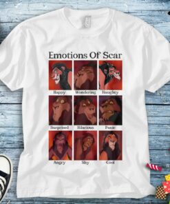 Disney The Lion King Emotions Of Scar Unisex Adult T-shirt Kid Shirt Long Sleeve Hoodie Sweatshirt Women's Tank