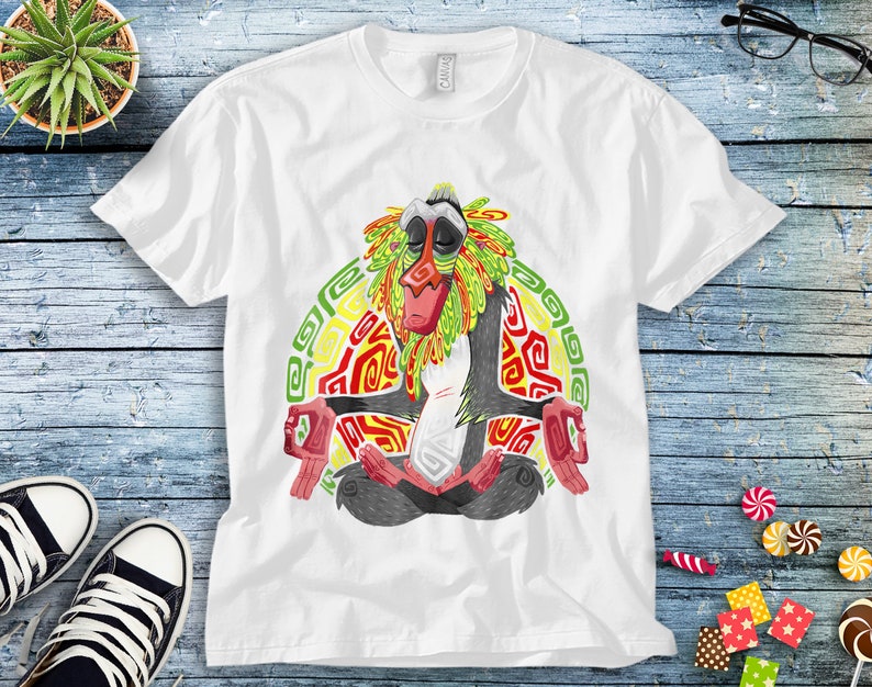 Disney The Lion King Rafiki Geometric Rainbow Graphic Unisex Tee Adult T-shirt Kid Shirt Long Sleeve Hoodie Sweatshirt Woman's Tank