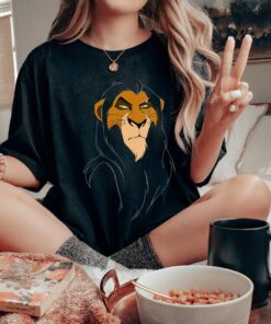 Disney The Lion King Scar Large Face Shirt Vintage Disneyland Vacation Holiday Trip Unisex Adult T-shirt Kid Shirt Hoodie Sweatshirt