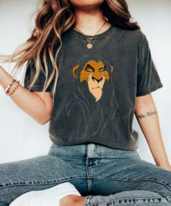 Disney The Lion King Scar Large Face Shirt Vintage Disneyland Vacation Holiday Trip Unisex Adult T-shirt Kid Shirt Hoodie Sweatshirt